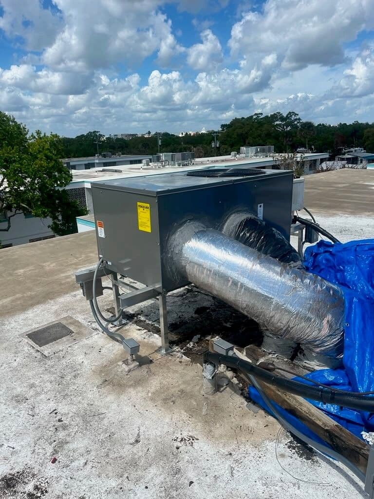 Rooftop package unit service